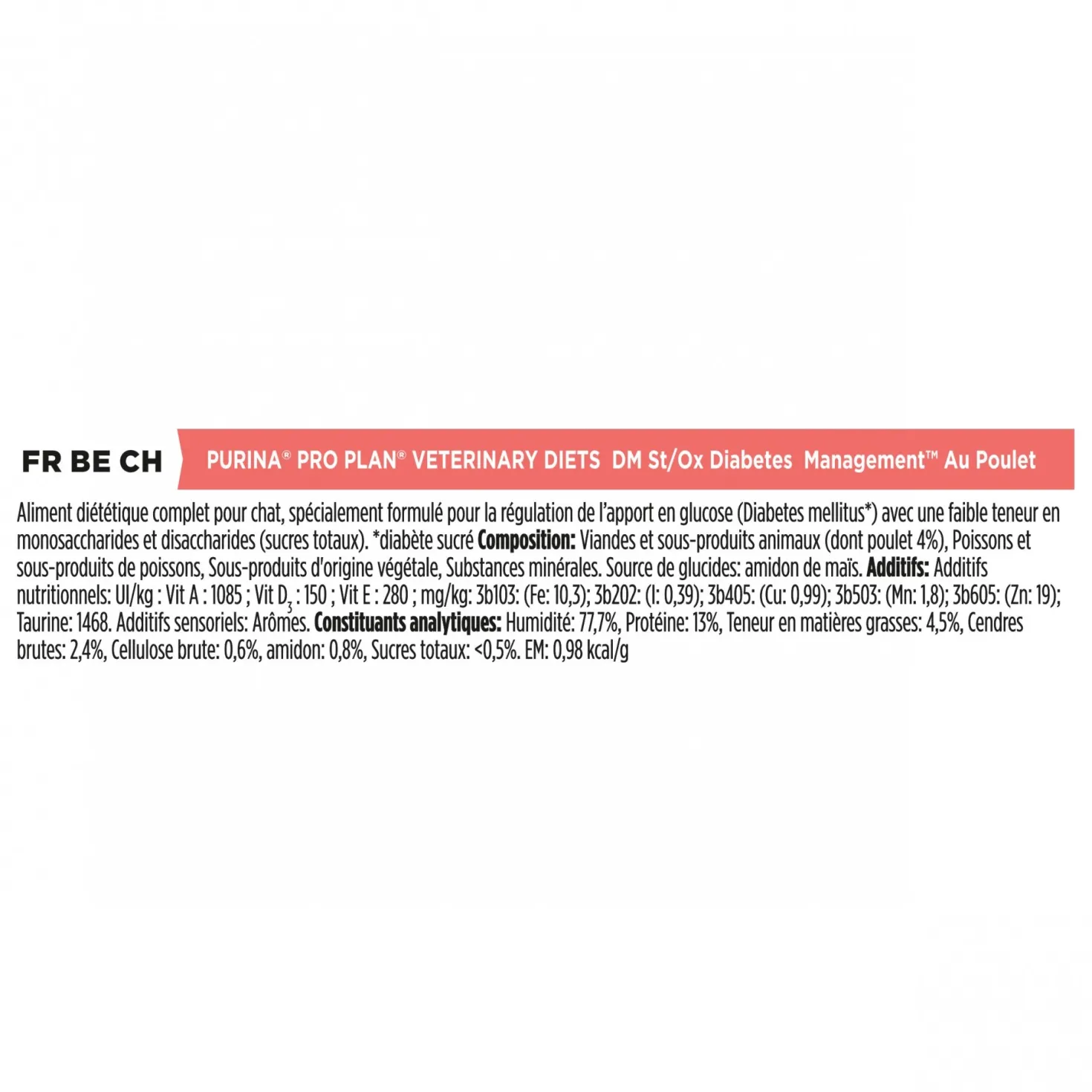Pro Plan Veterinary Diets DM St/Ox Diabetes Management – pâtée chat