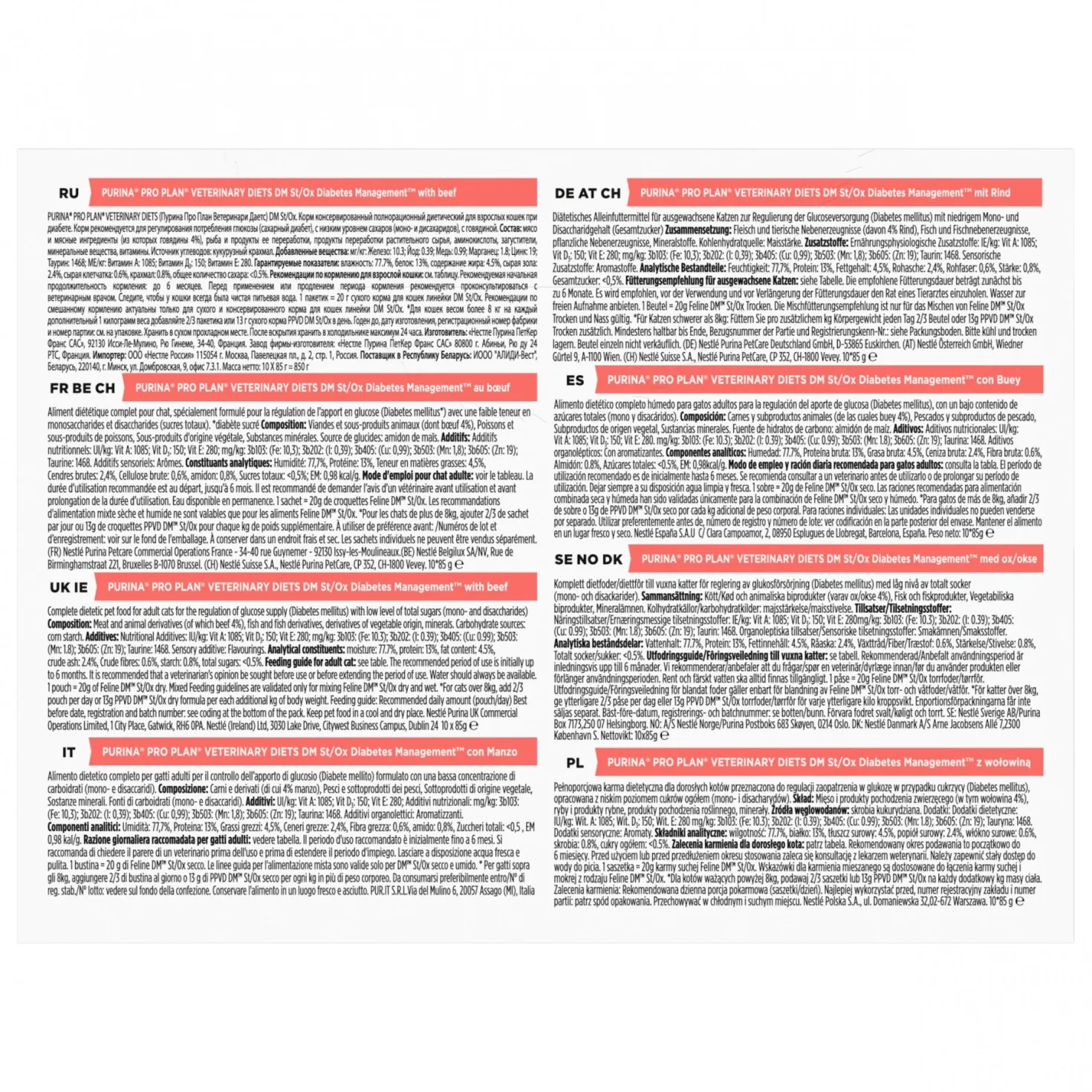 Pro Plan Veterinary Diets DM St/Ox Diabetes Management – pâtée chat