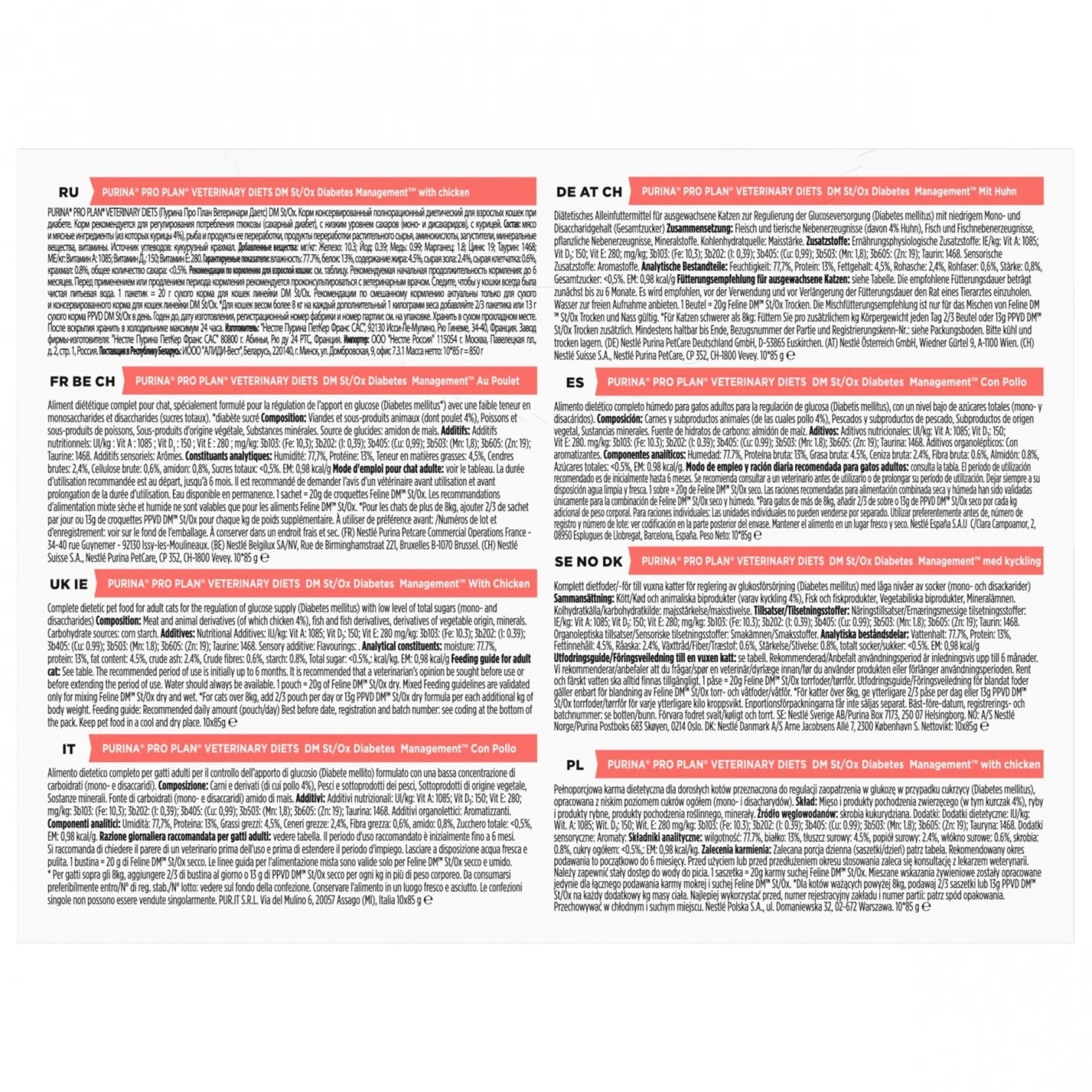 Pro Plan Veterinary Diets DM St/Ox Diabetes Management – pâtée chat