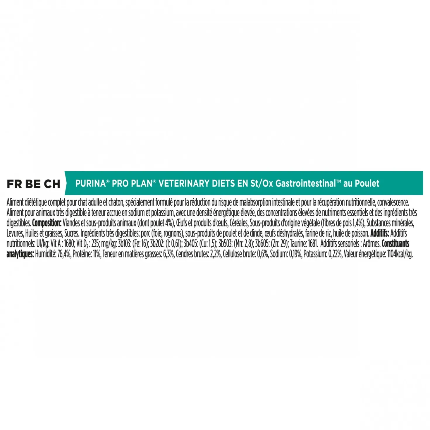 Pro Plan Veterinary Diets EN St/Ox Gastrointestinal – pâtées en bouchées pour chat