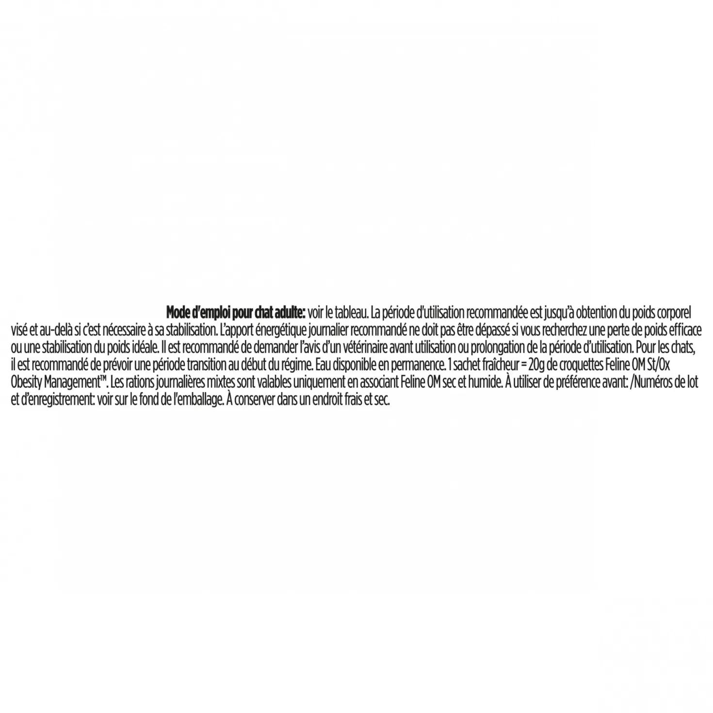 Pro Plan Veterinary Diets OM Obesity Management - aliment chat