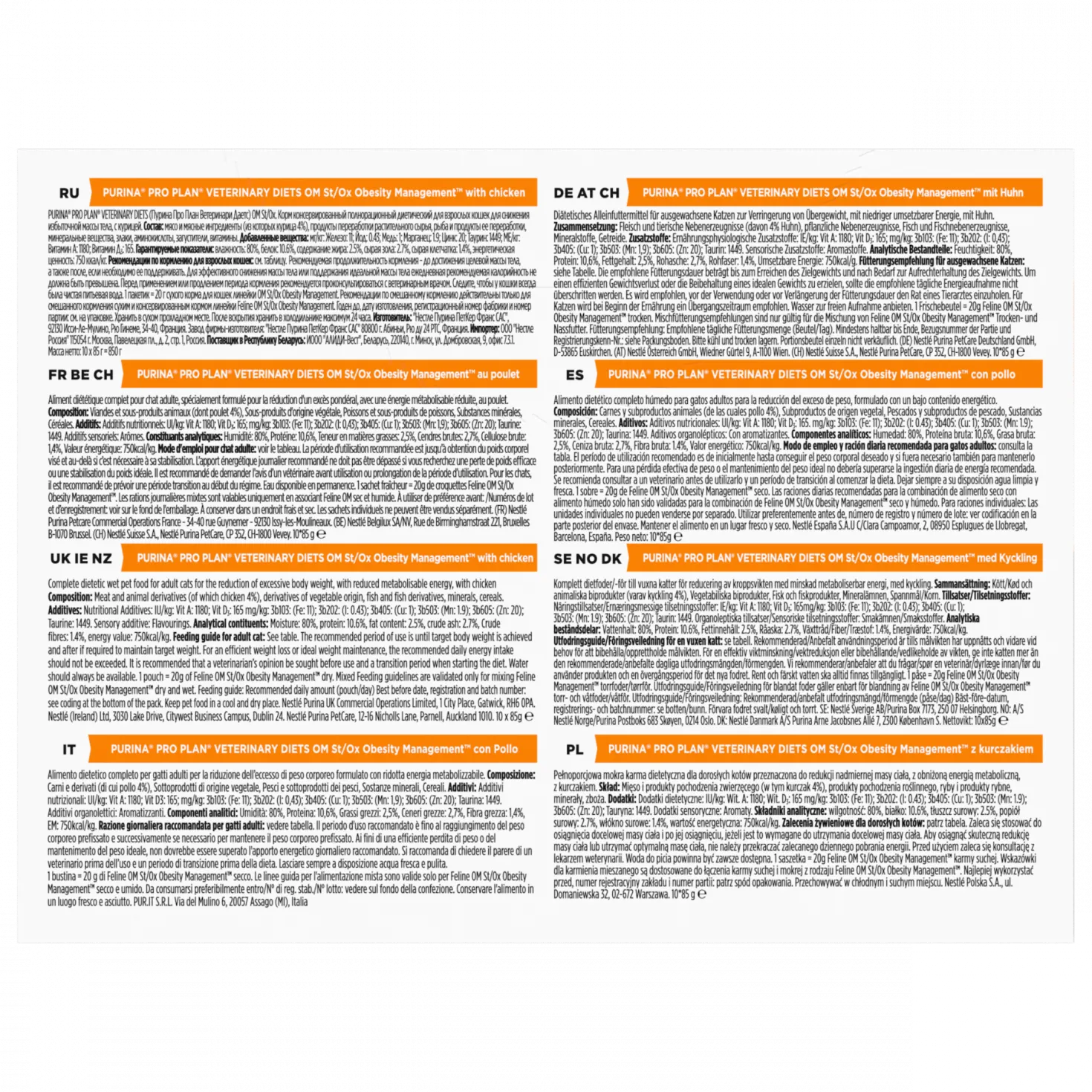 Pro Plan Veterinary Diets OM Obesity Management - aliment chat