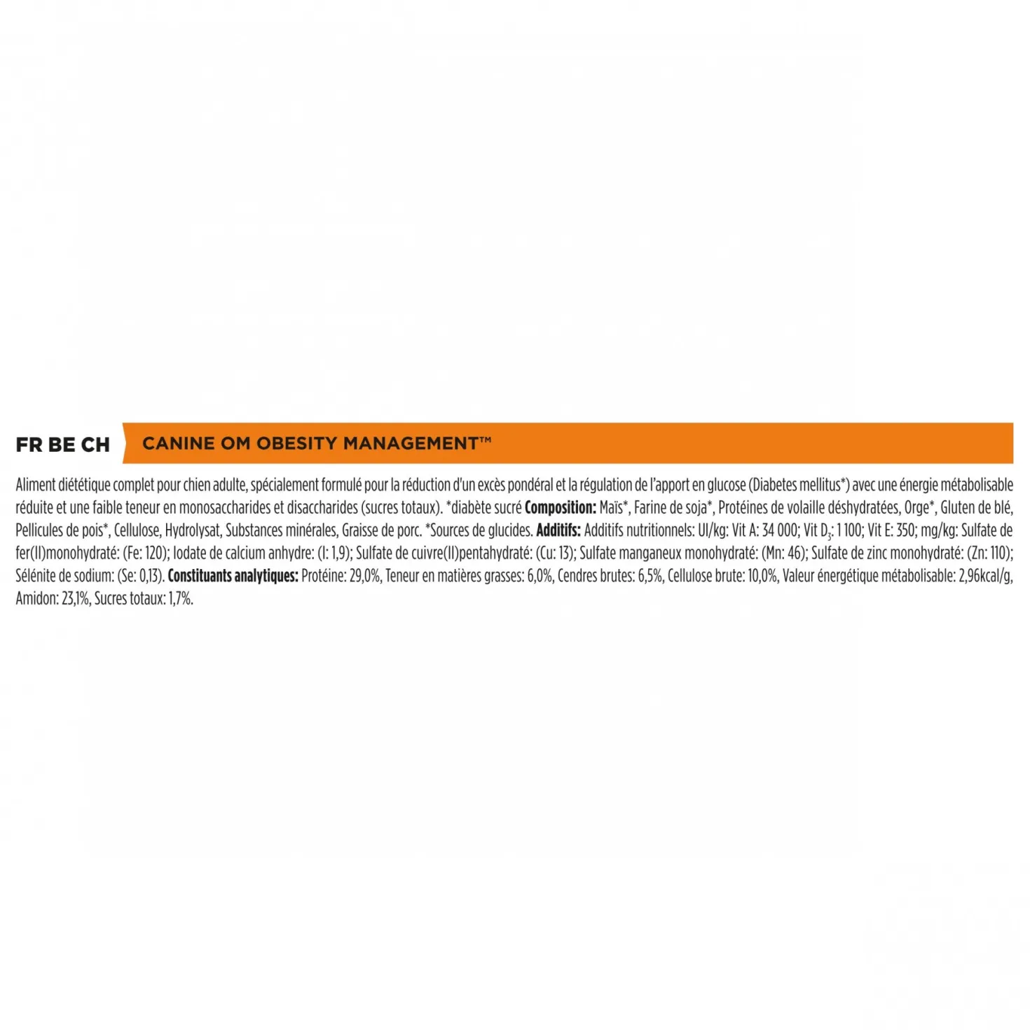 Pro Plan Veterinary Diets OM Obesity Management - aliment chien