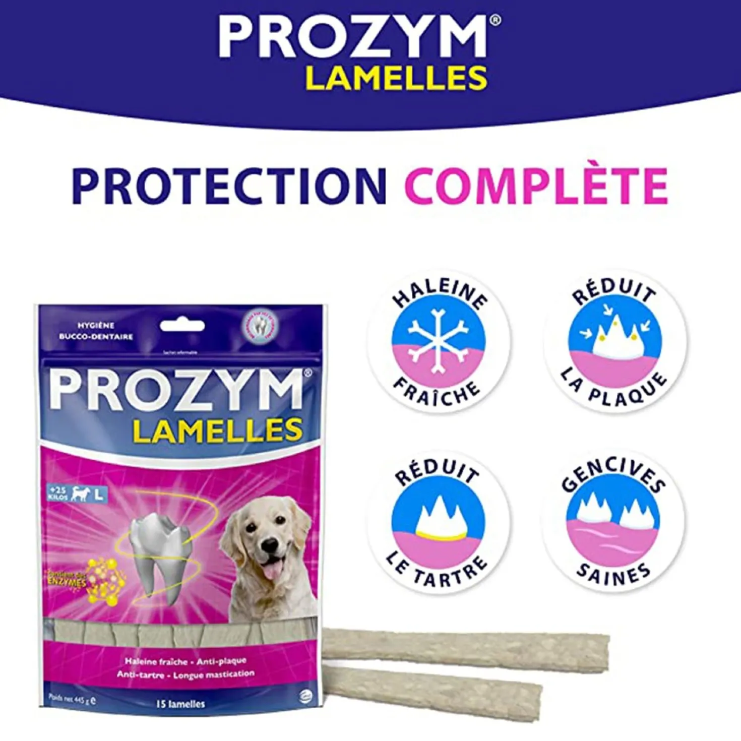 Prozym 15 lamelles à mâcher chien