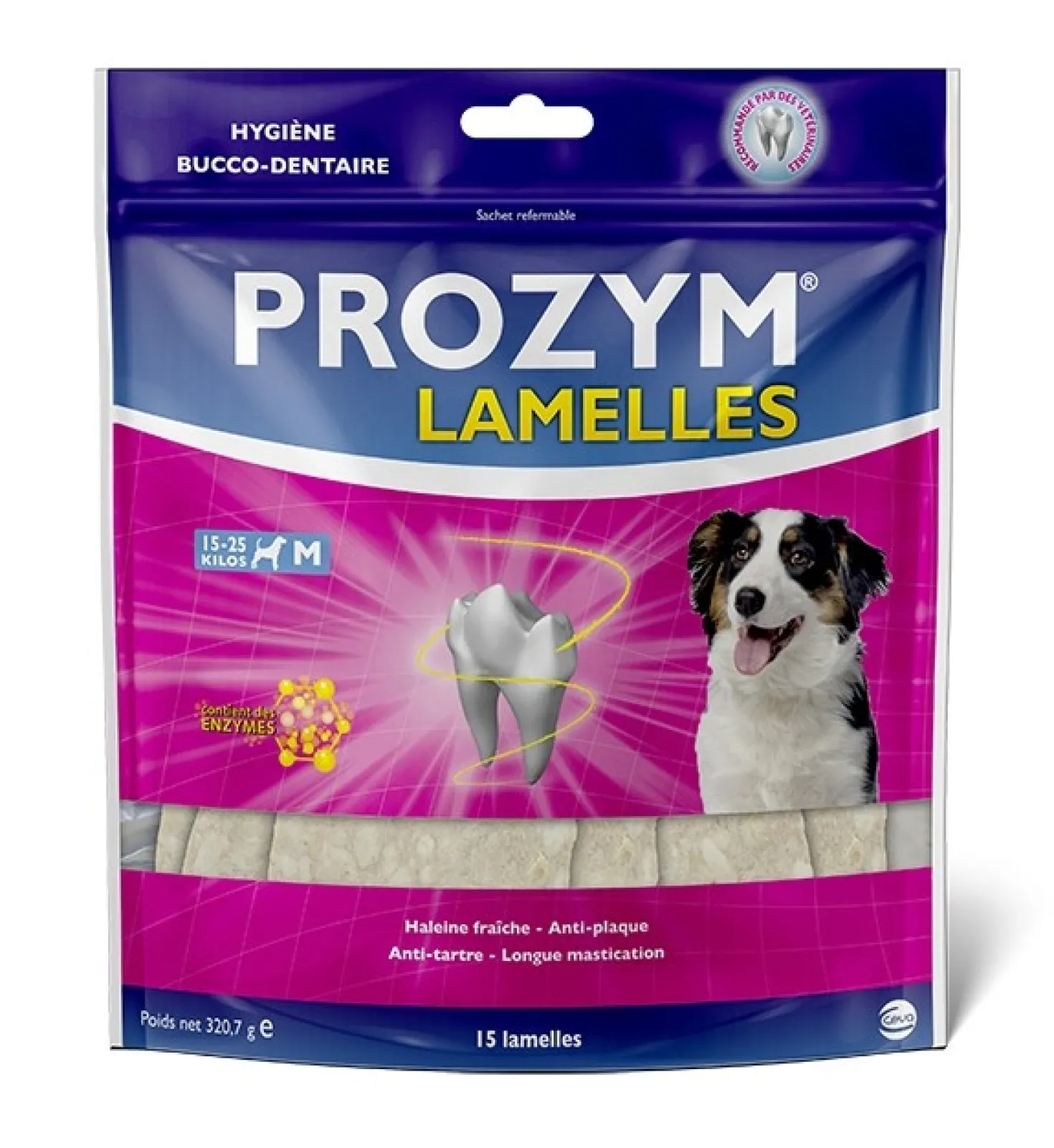Prozym 15 lamelles à mâcher chien
