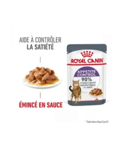 ROYAL CANIN Appetite Control Care en Sauce – Pâtée pour chat