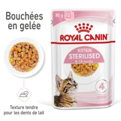 Royal Canin Kitten Sterilised gelée et sauce - pâtée chaton