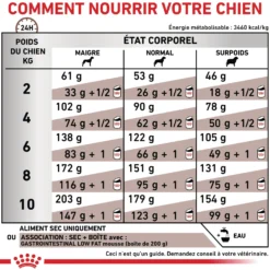 Royal Canin Veterinary Gastrointestinal Low Fat Small Dog – croquettes chien