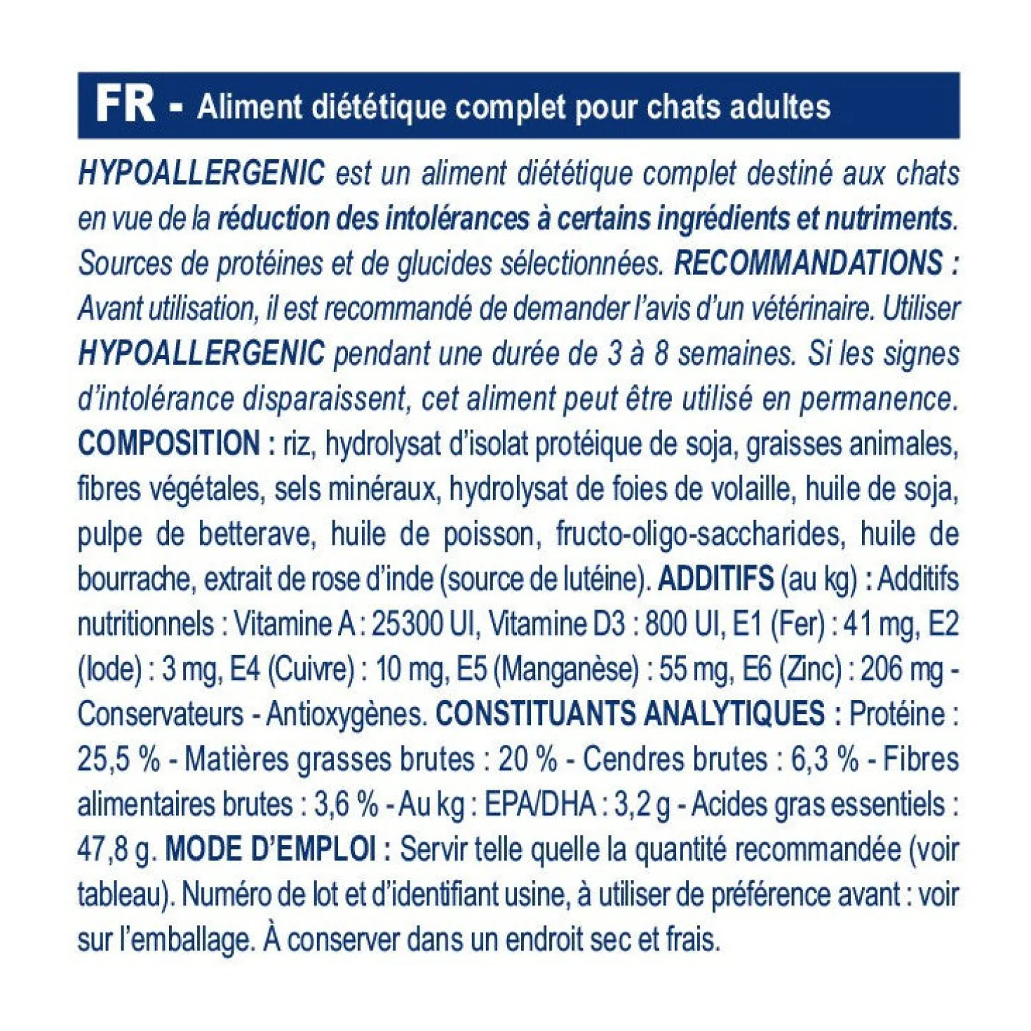 Royal Canin Veterinary Hypoallergenic - croquettes chat