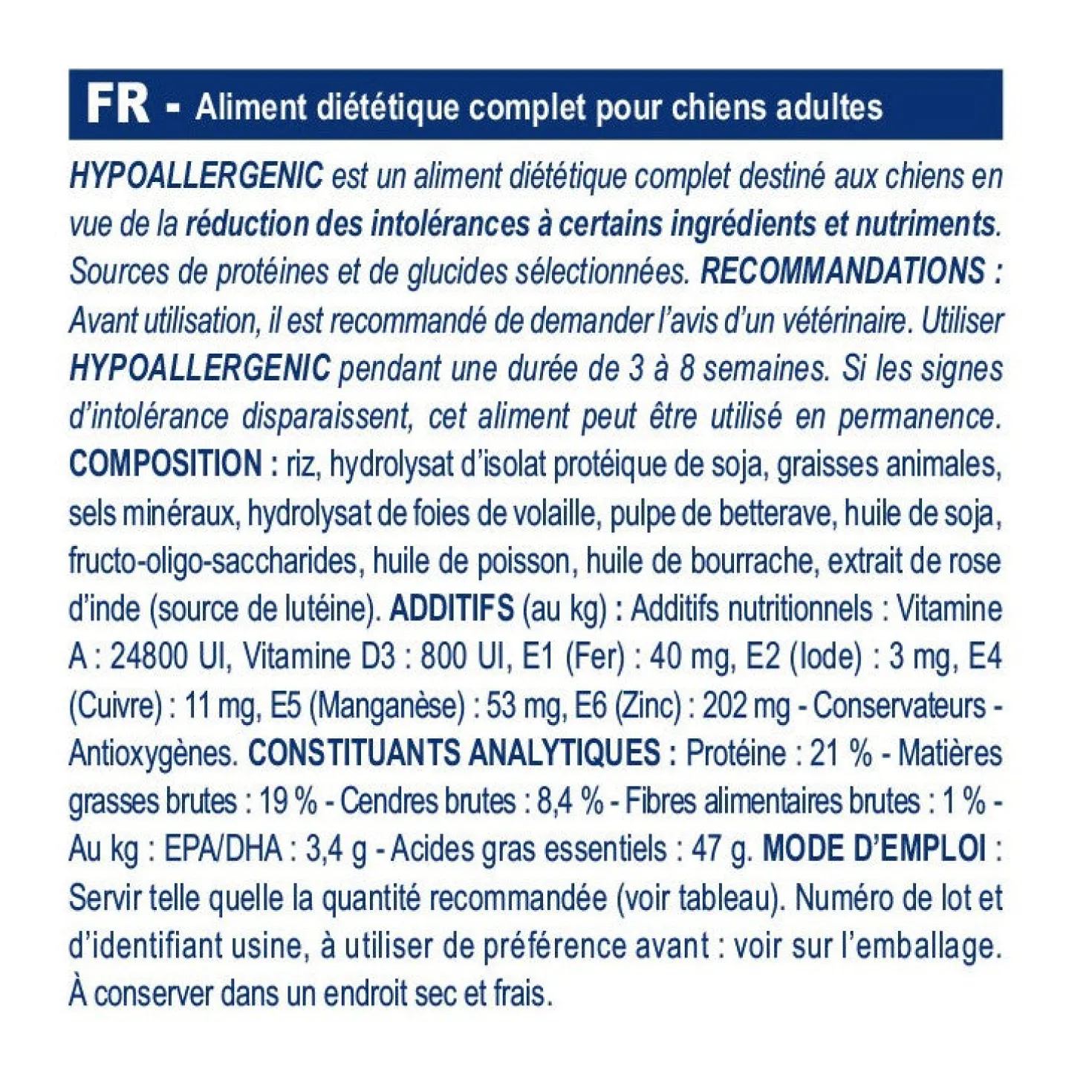 Royal Canin Veterinary Hypoallergenic - aliment pour chien