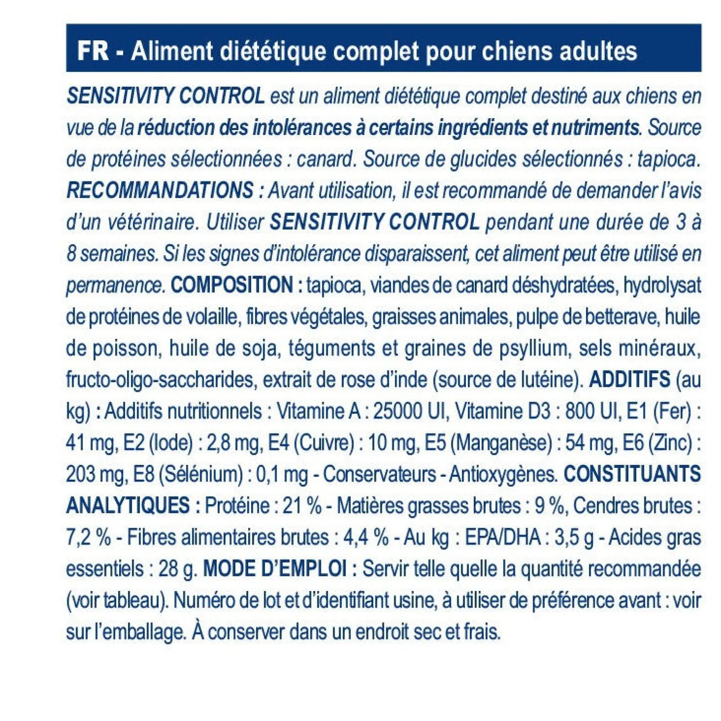 Royal Canin Veterinary Sensitivity Control - Croquettes pour chien
