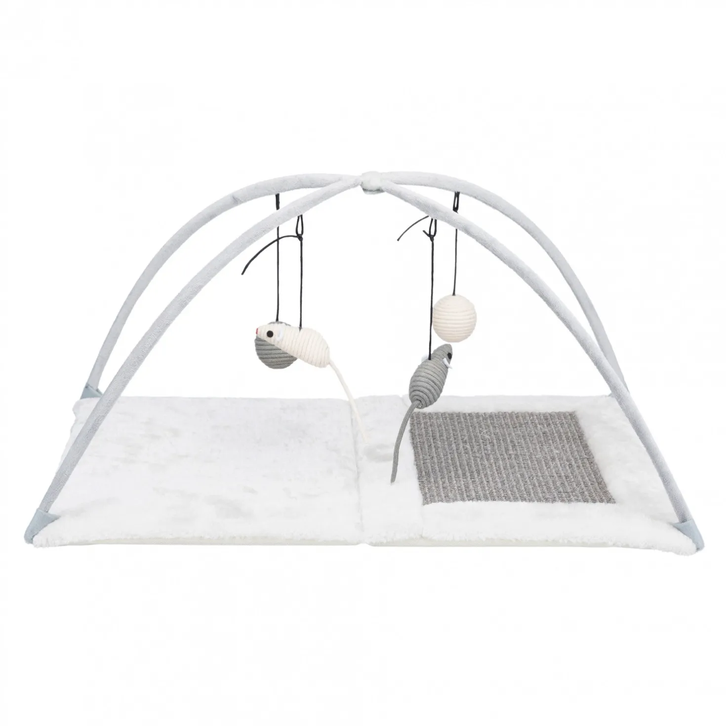 Tapis griffoir avec jouets chat