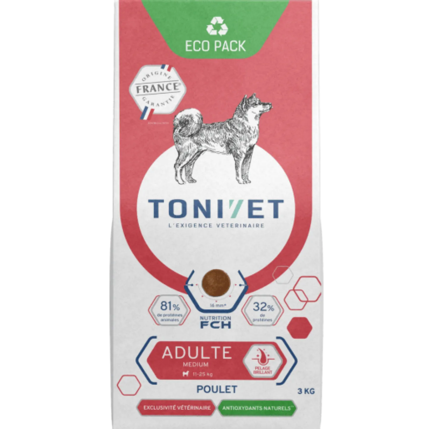 Tonivet Adulte Medium - croquettes chien