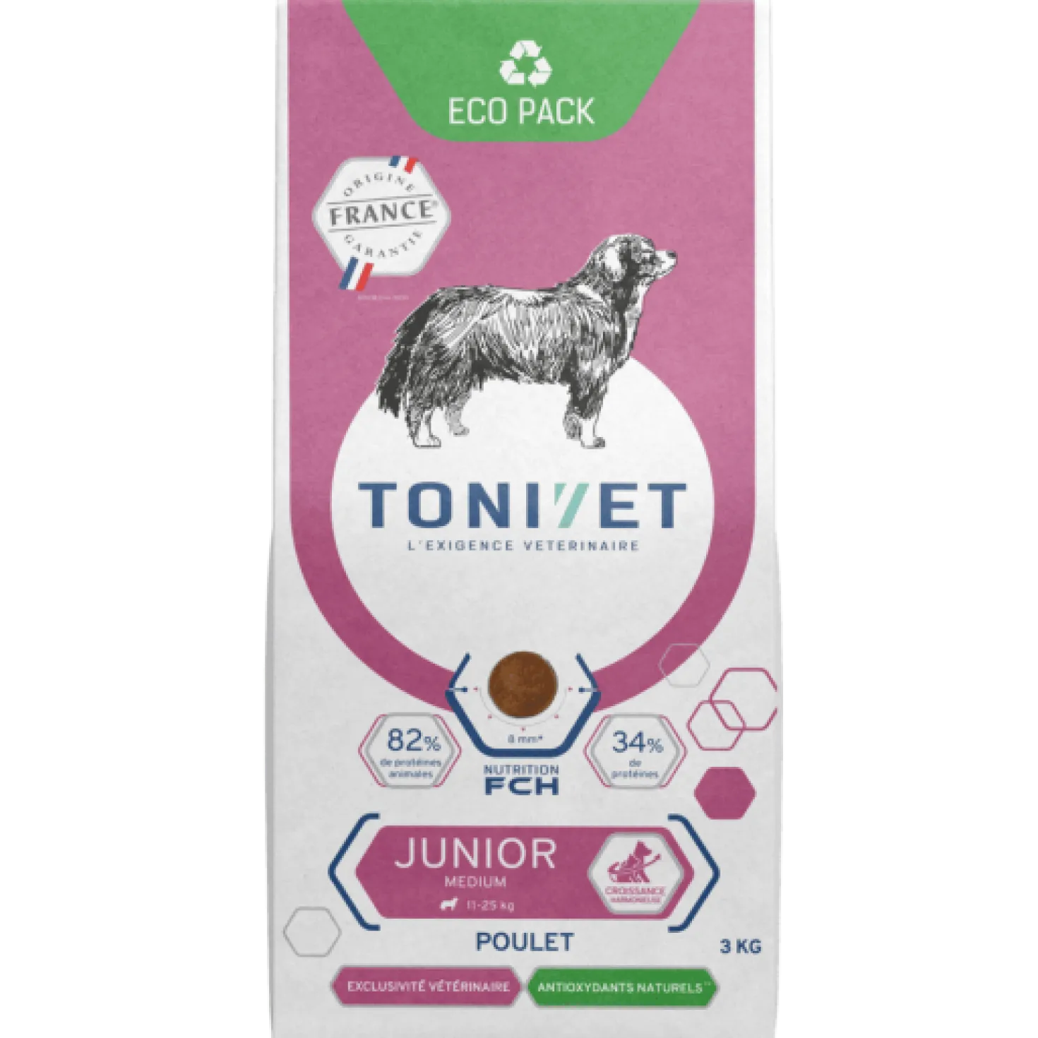 Tonivet Junior Medium Croquette Pour Chiot