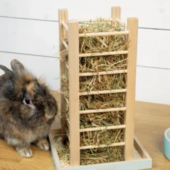 Tour râtelier beige & bleu Denga lapin, rongeur