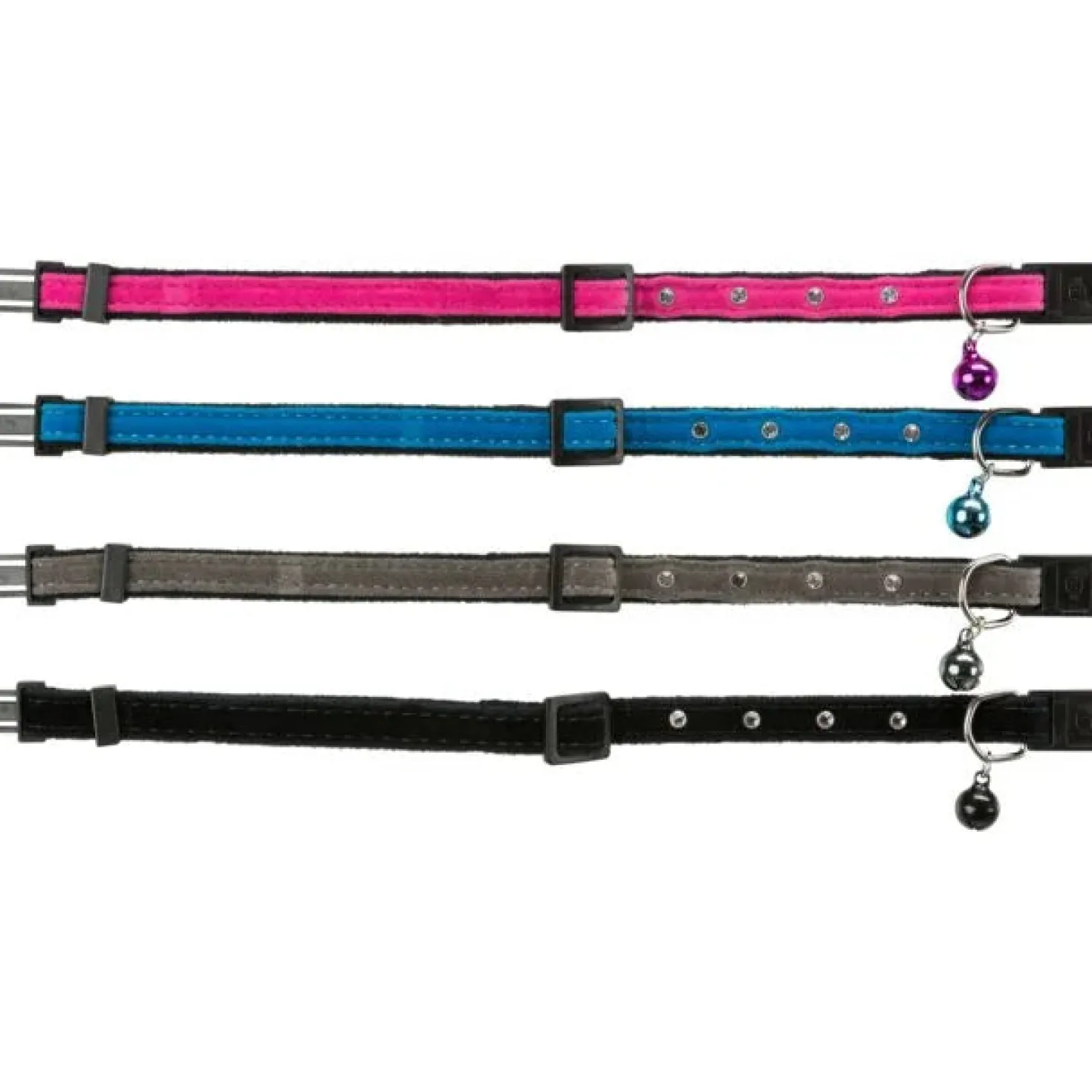 Trixie - Collier réglable velours perles couleur aléatoire