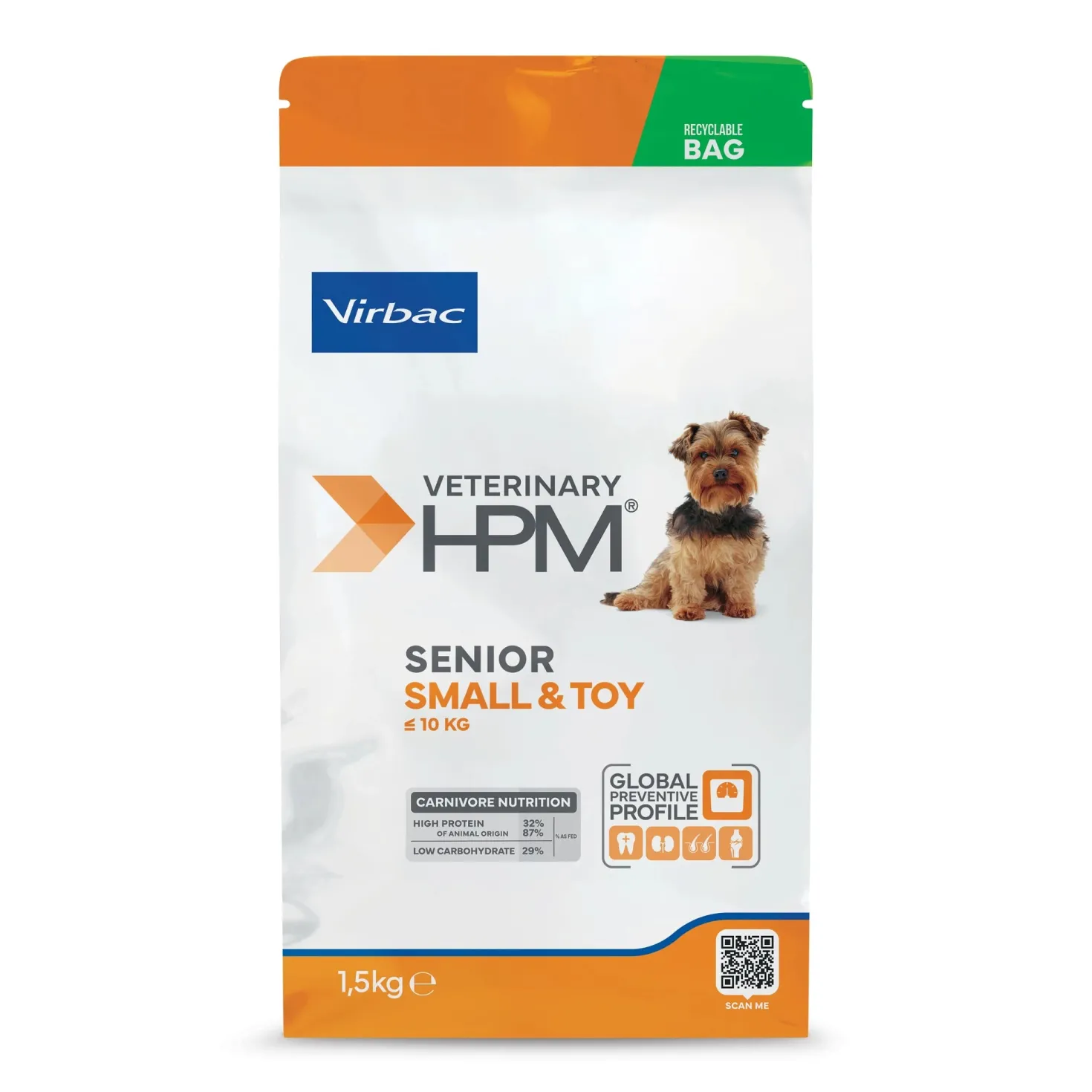 Veterinary HPM Senior Neutered Dog Small & Toy - croquettes chien