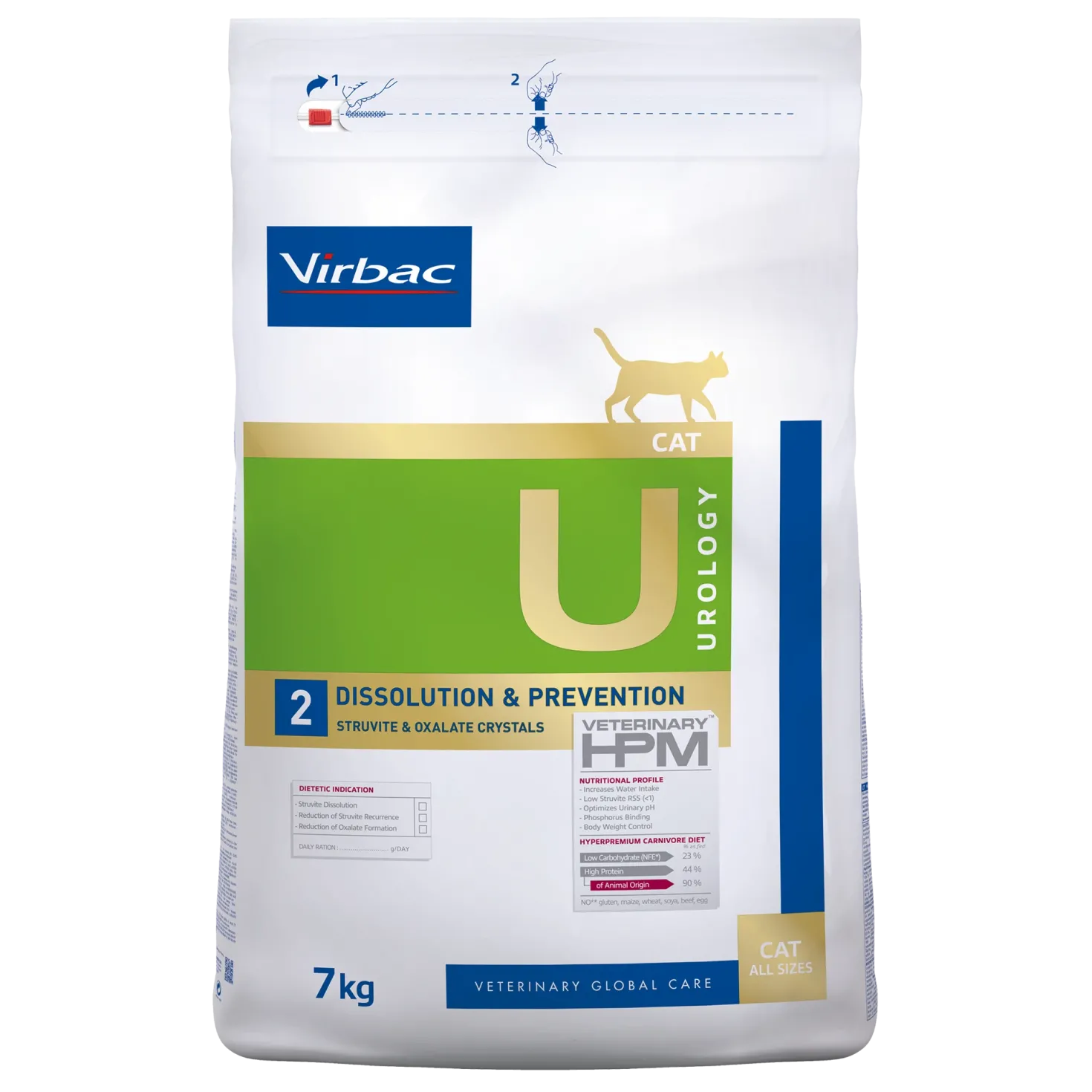 Virbac Veterinary HPM Diététique Urology Dissolution & Prevention - croquettes chat