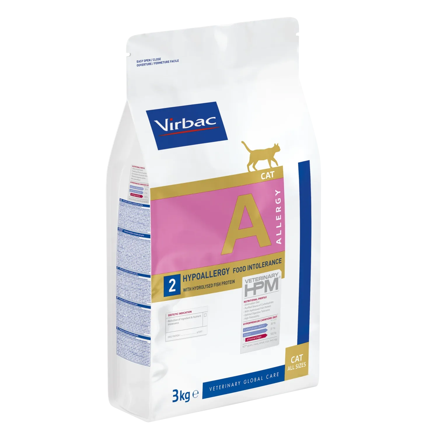 Virbac Veterinary HPM Diététique Hypoallergy Food Intolerance - croquettes chat