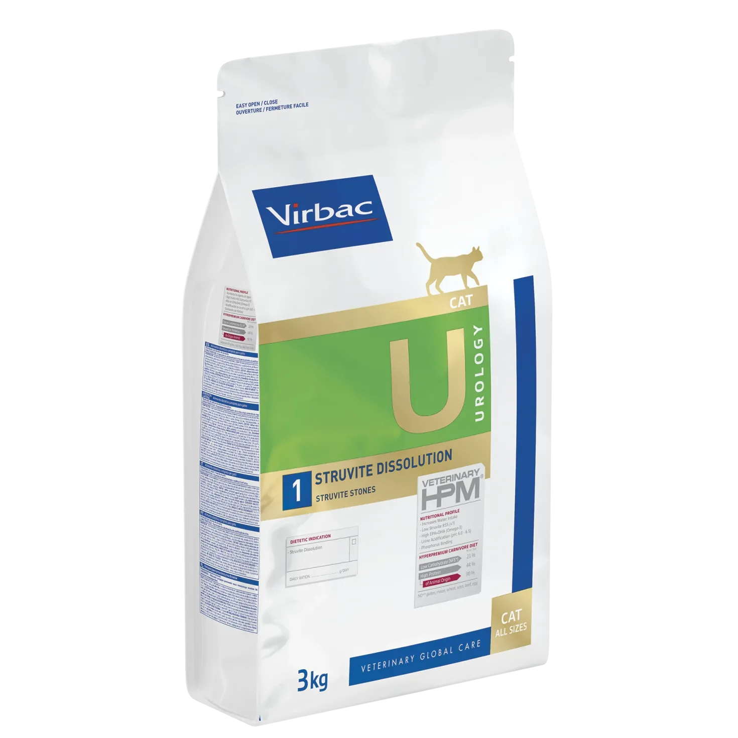 Virbac Veterinary HPM Diététique Urology Struvite Dissolution - croquettes chat