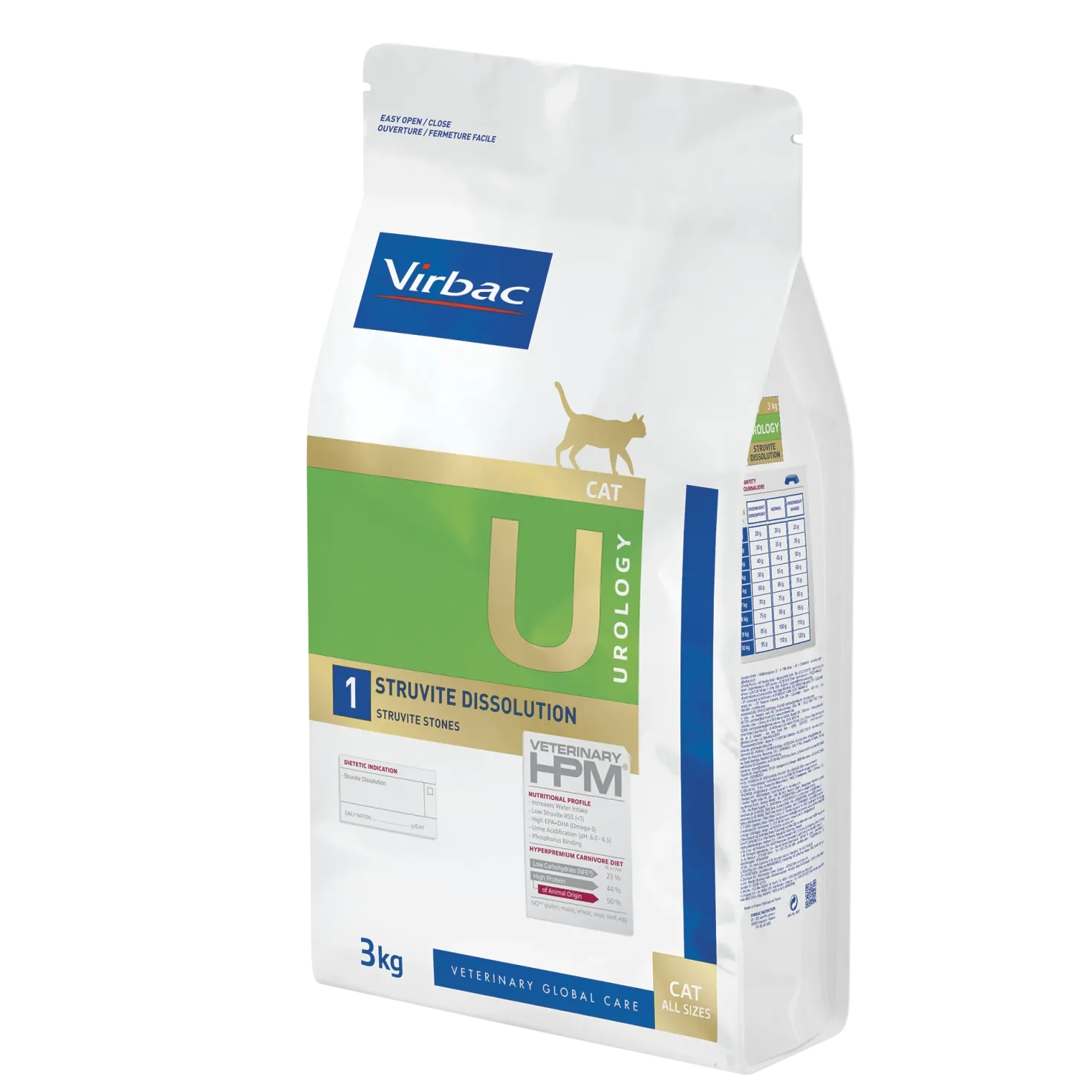 Virbac Veterinary HPM Diététique Urology Struvite Dissolution - croquettes chat