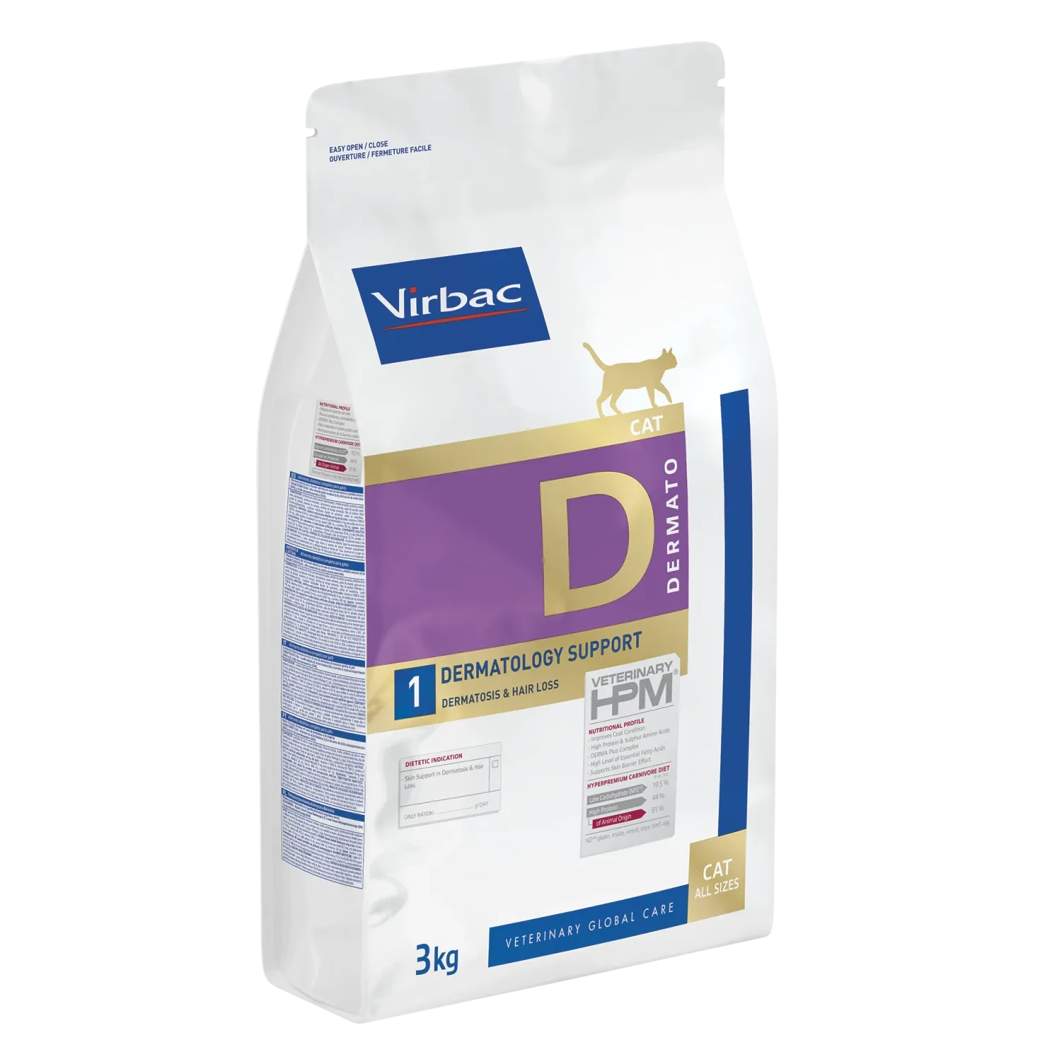 Virbac Veterinary HPM Diététique Dermatology support - croquettes chat
