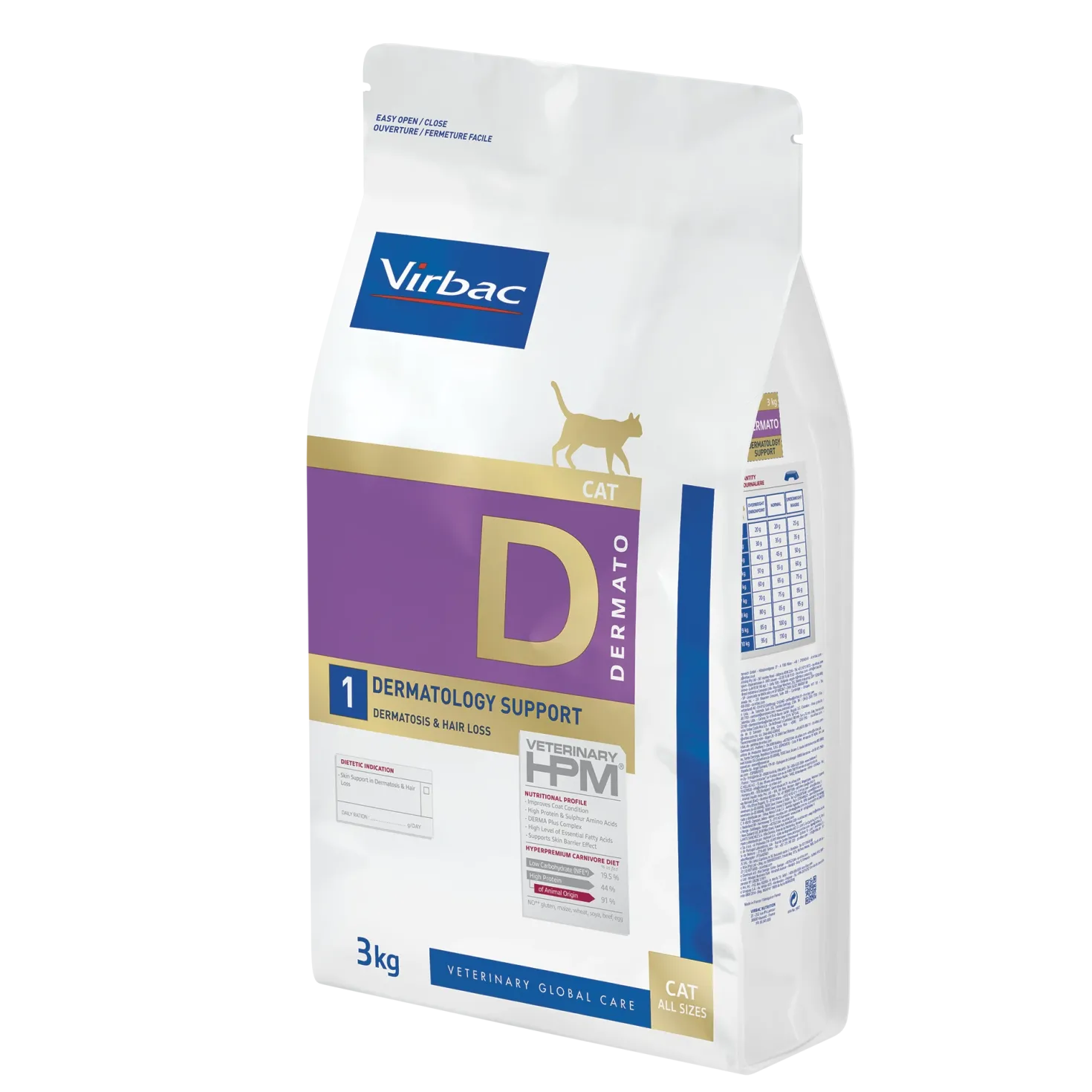 Virbac Veterinary HPM Diététique Dermatology support - croquettes chat