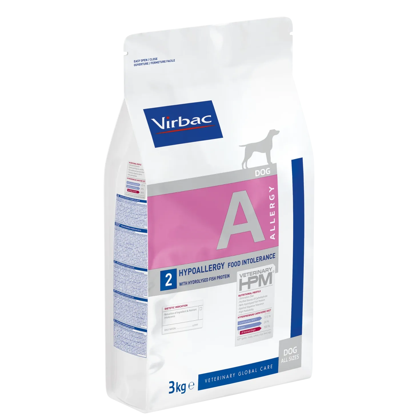 Virbac Veterinary HPM Diététique Hypoallergy Food Intolerance - croquettes chien
