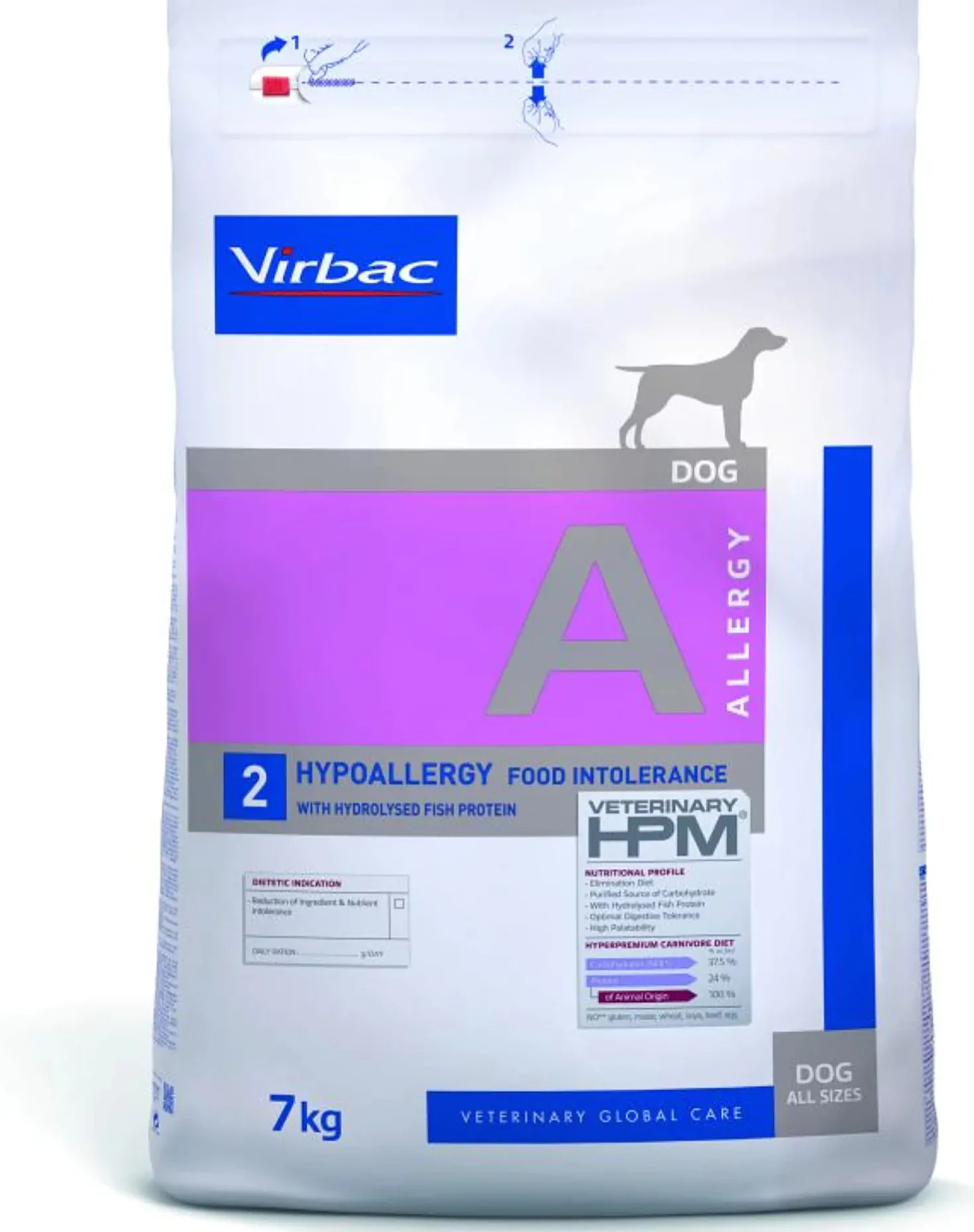 Virbac Veterinary HPM Diététique Hypoallergy Food Intolerance - croquettes chien