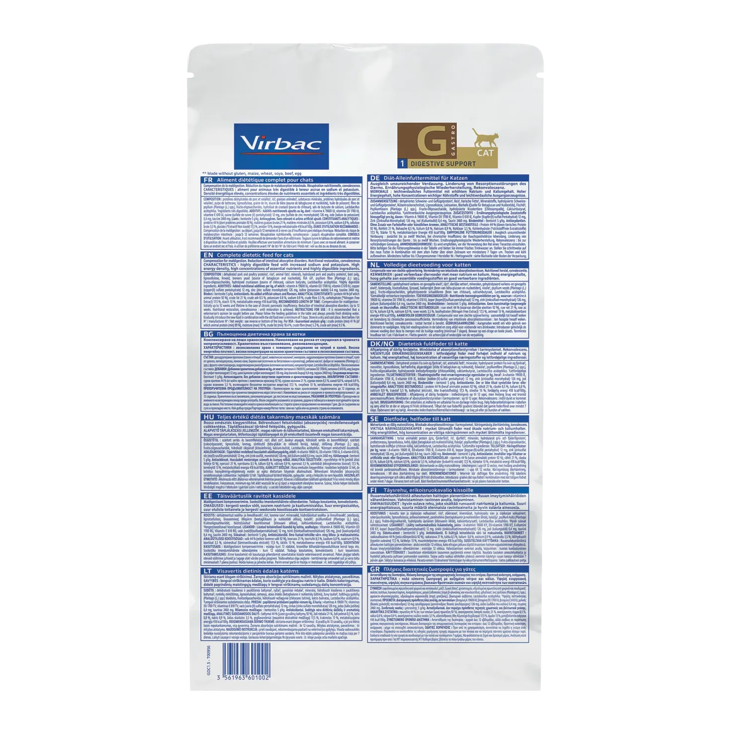 Virbac Veterinary HPM Diététique Gastro Digestive Support - croquettes chat