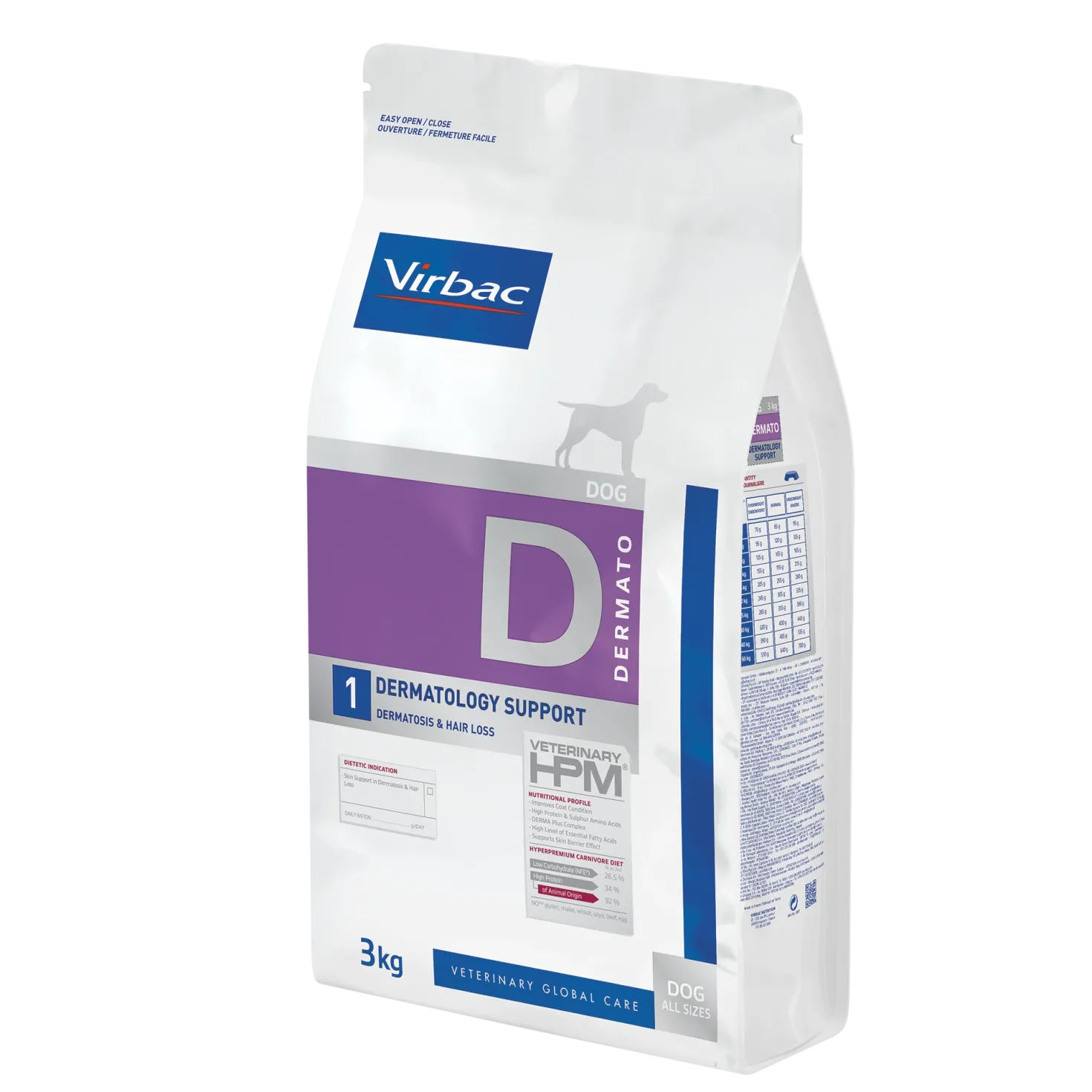 Virbac Veterinary HPM Diététique Dermatology support - croquettes chien