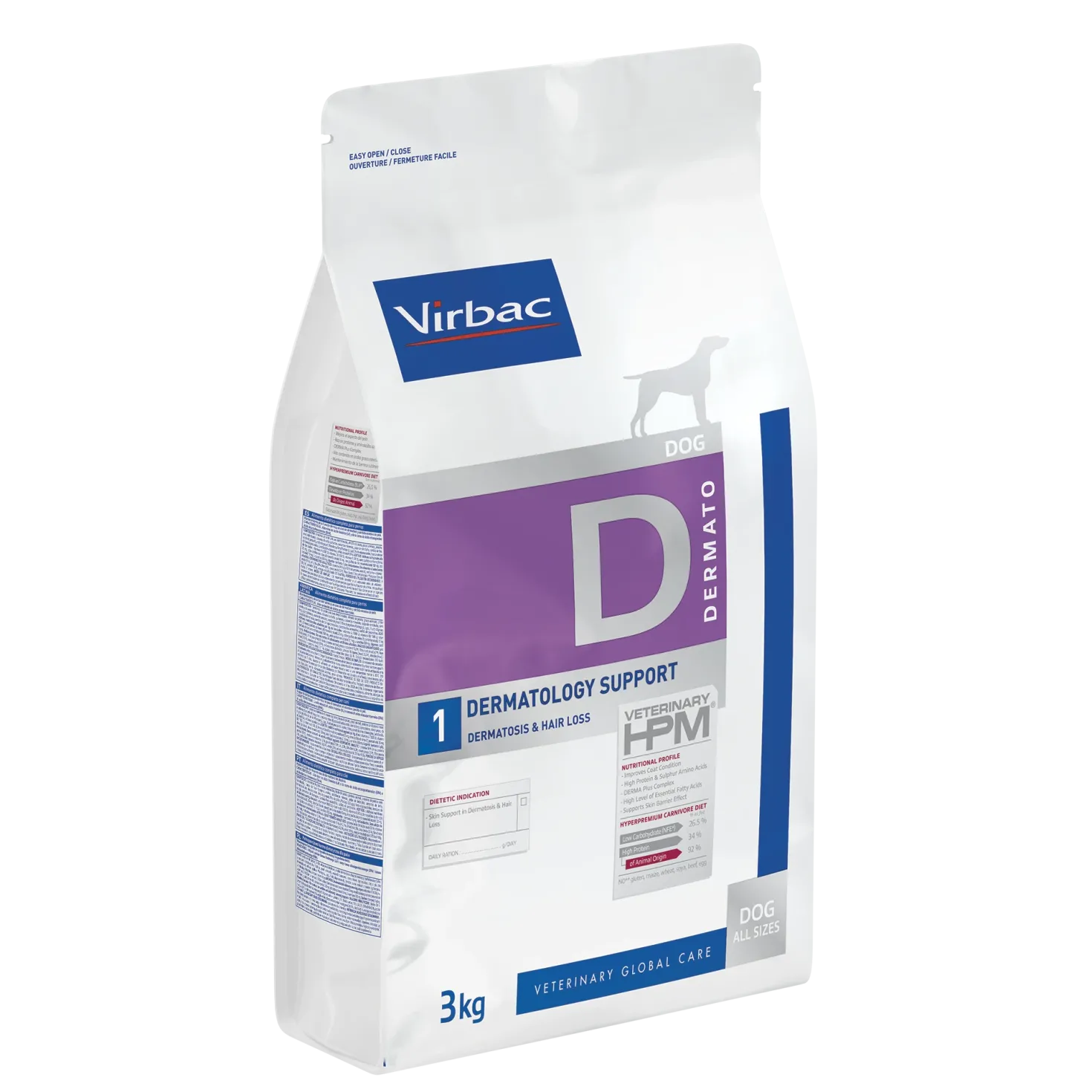 Virbac Veterinary HPM Diététique Dermatology support - croquettes chien