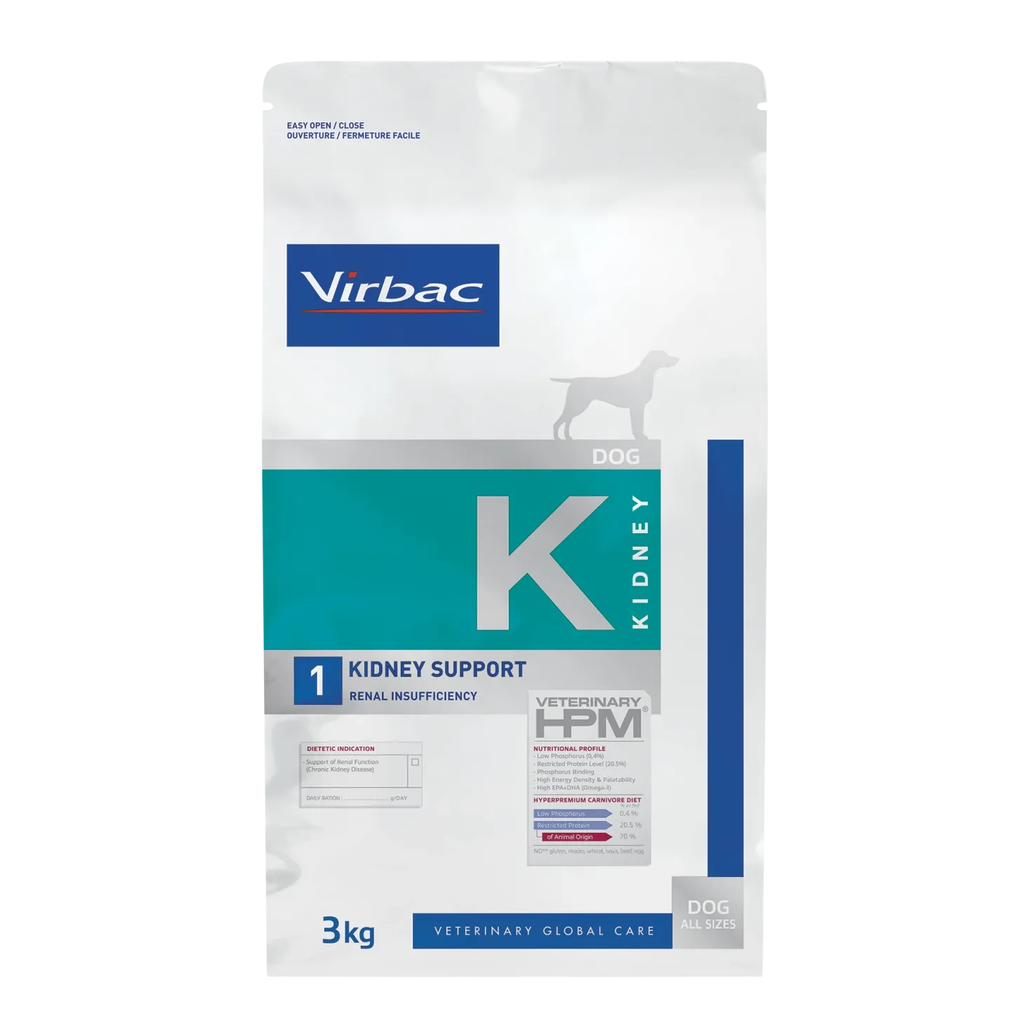 Virbac Veterinary HPM Diététique Kidney Support - croquettes chien