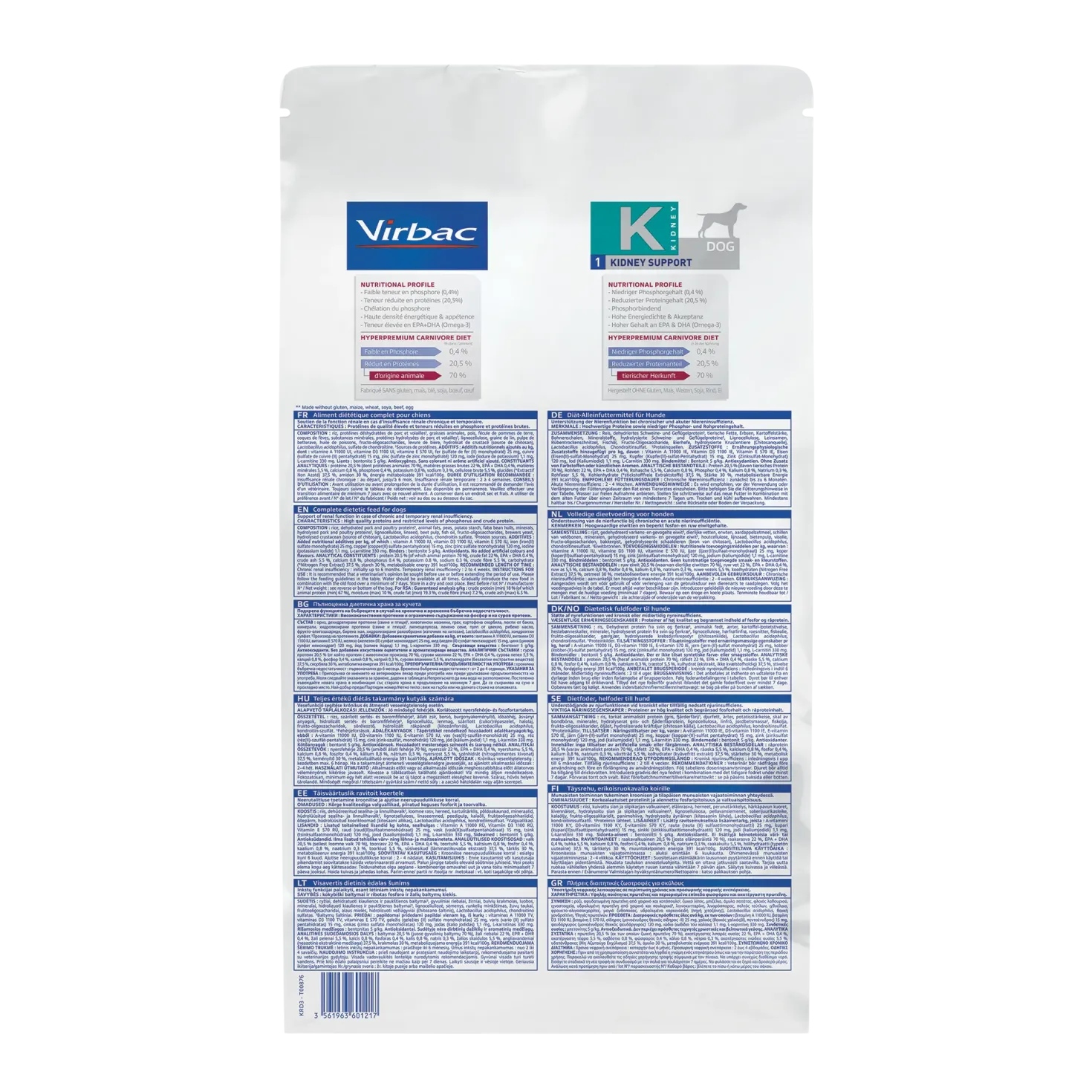 Virbac Veterinary HPM Diététique Kidney Support - croquettes chien