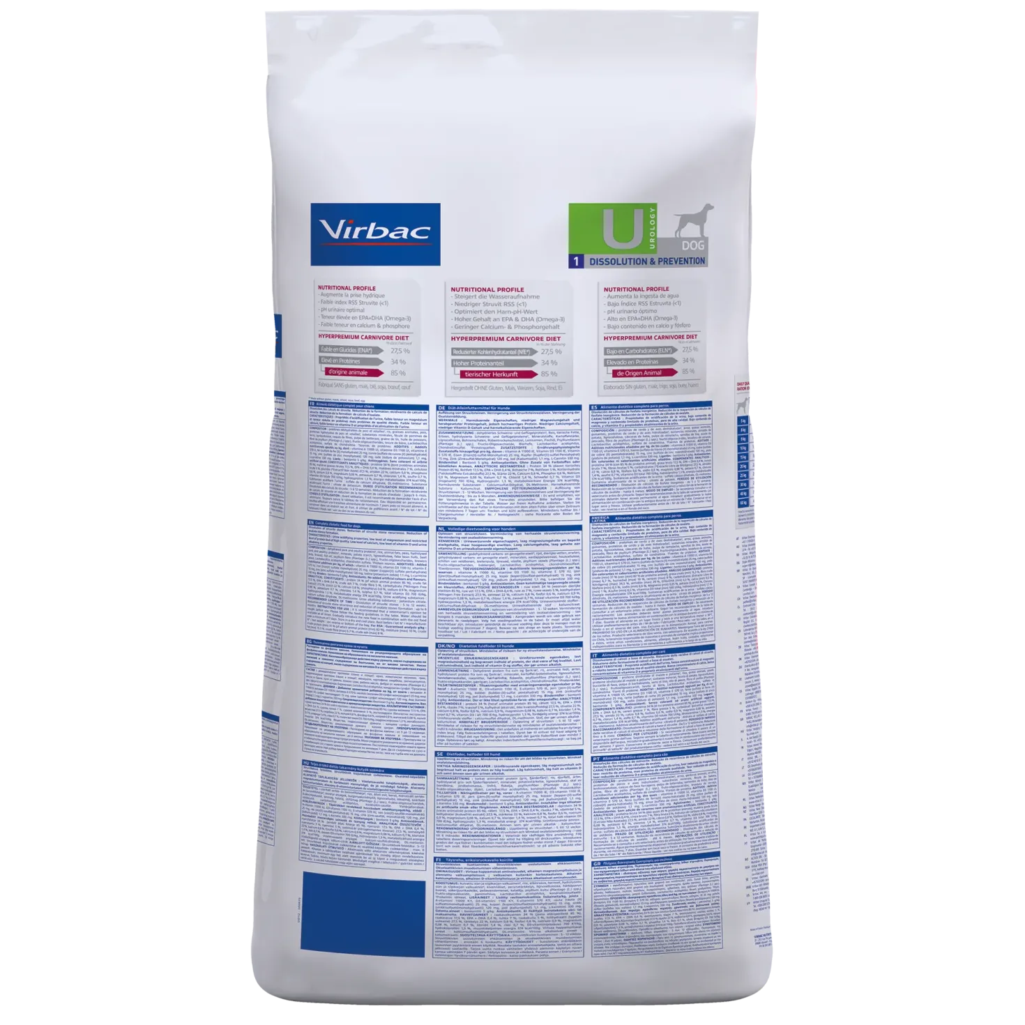 Virbac Veterinary HPM Diététique Urology Dissolution & Prevention - croquettes chien