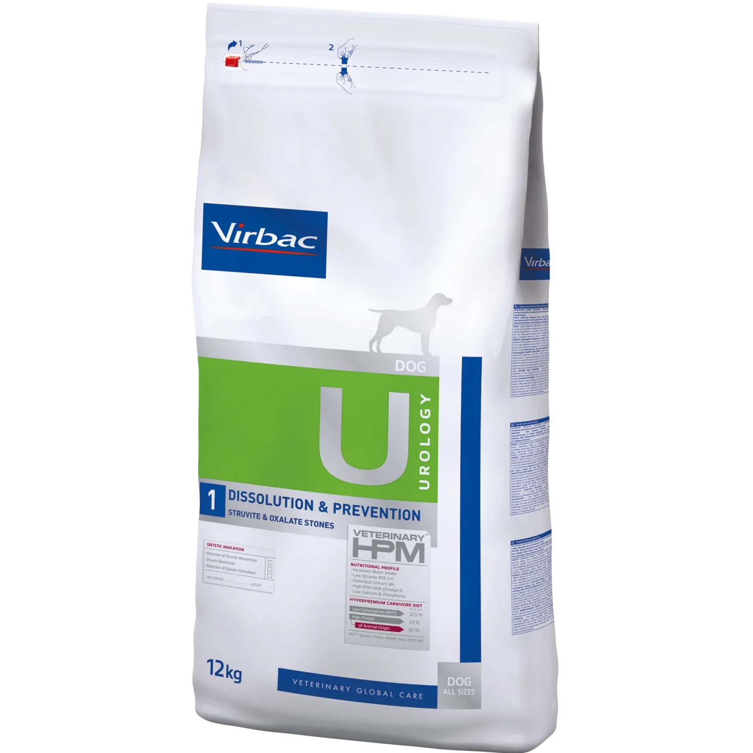 Virbac Veterinary HPM Diététique Urology Dissolution & Prevention - croquettes chien