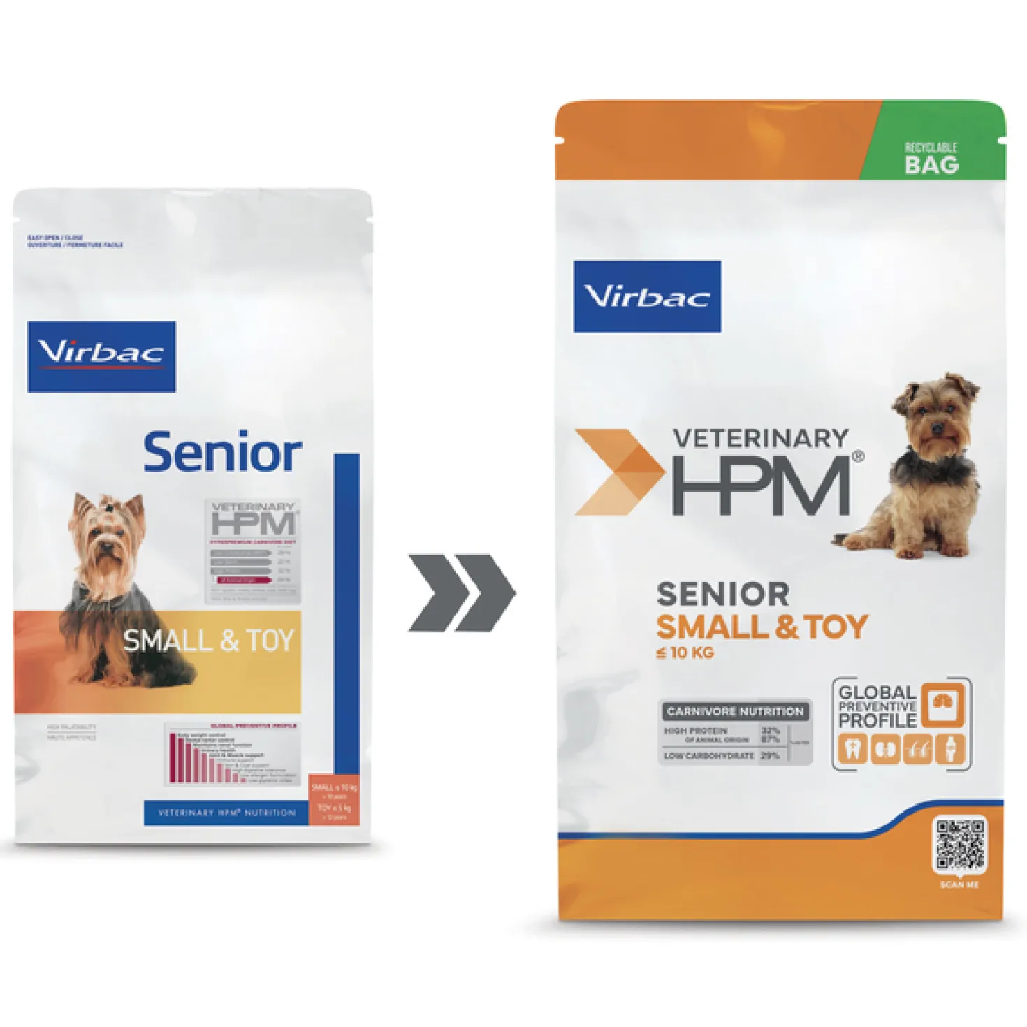 Virbac Veterinary HPM Physiologique Senior Small & Toy - croquettes chien