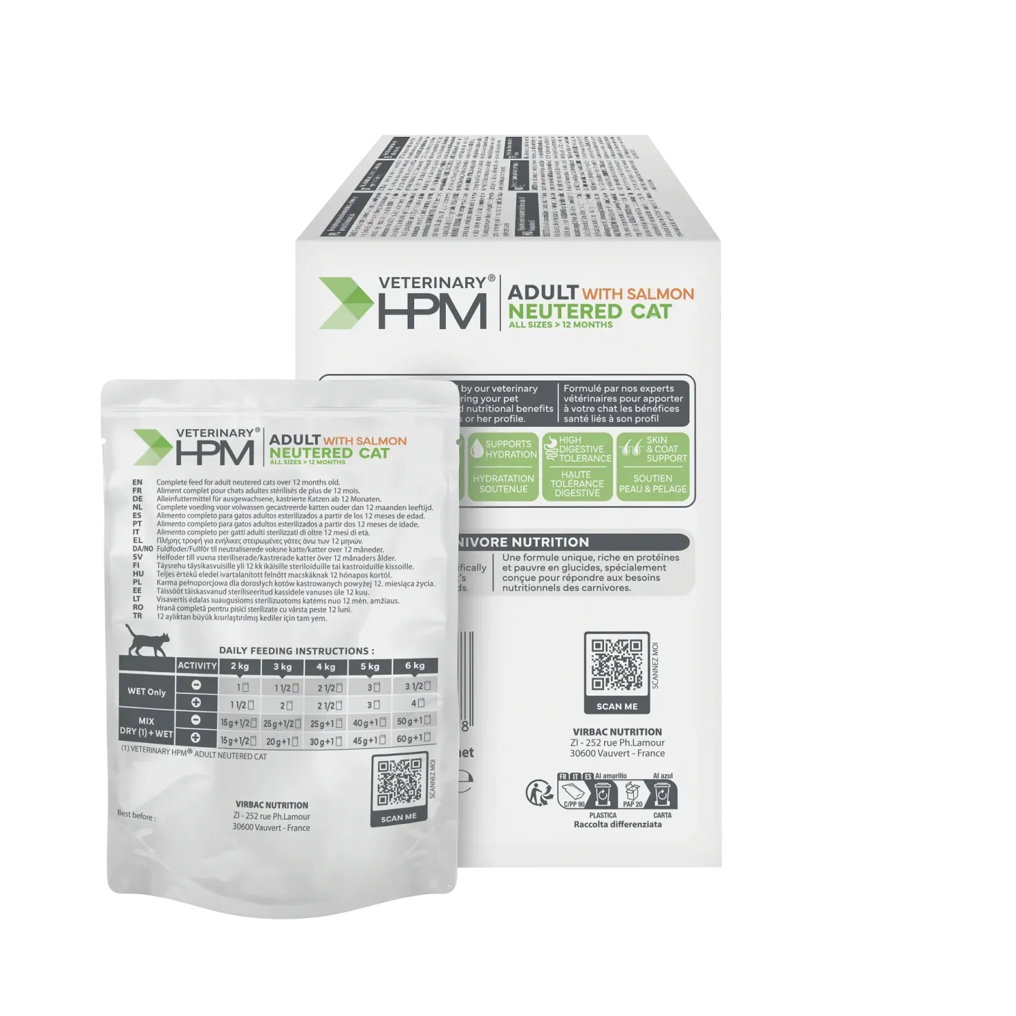 Virbac Veterinary HPM Physiologique Adult Neutered Cat Sterilise - pâtée chat