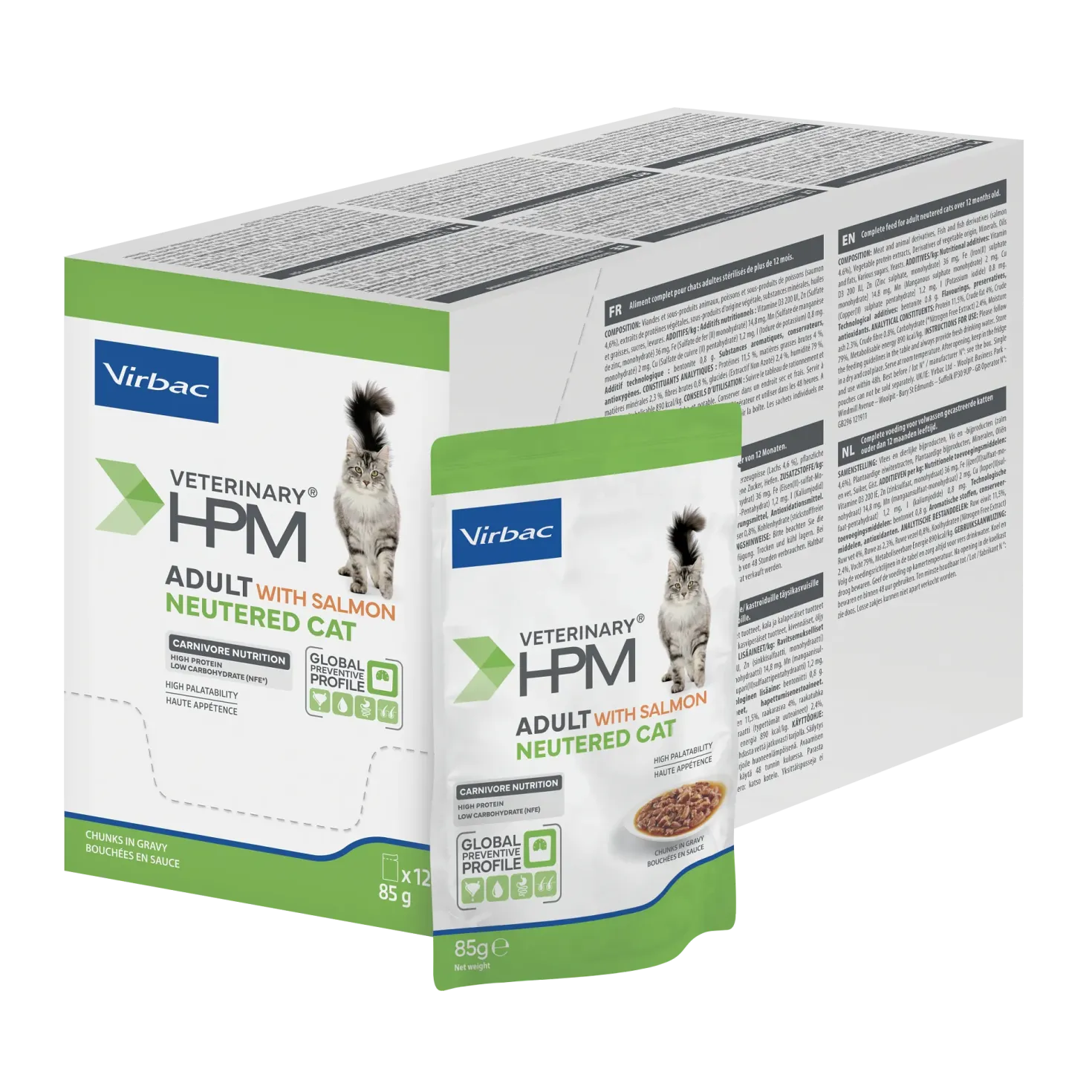 Virbac Veterinary HPM Physiologique Adult Neutered Cat Sterilise - pâtée chat