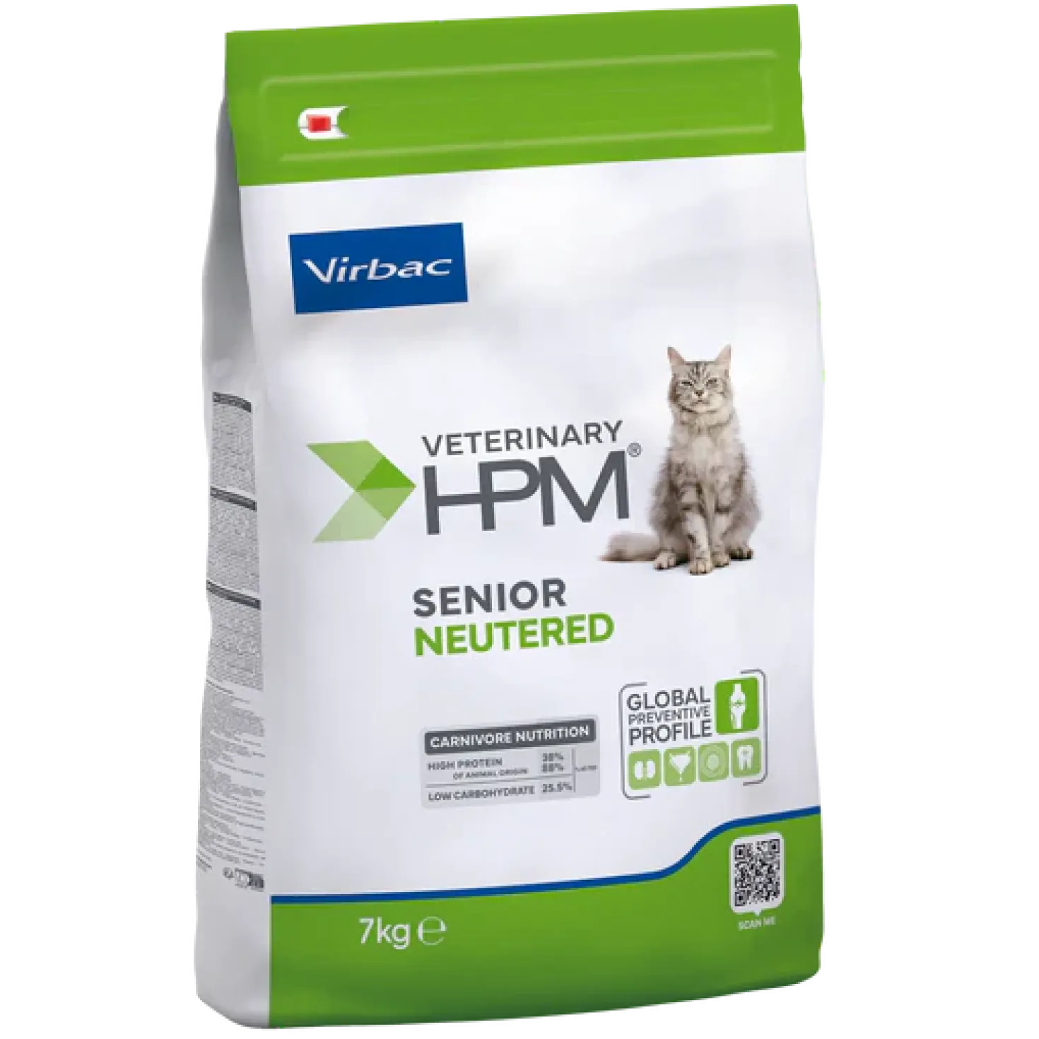 Virbac Veterinary HPM Senior Neutered Cat - croquettes chat