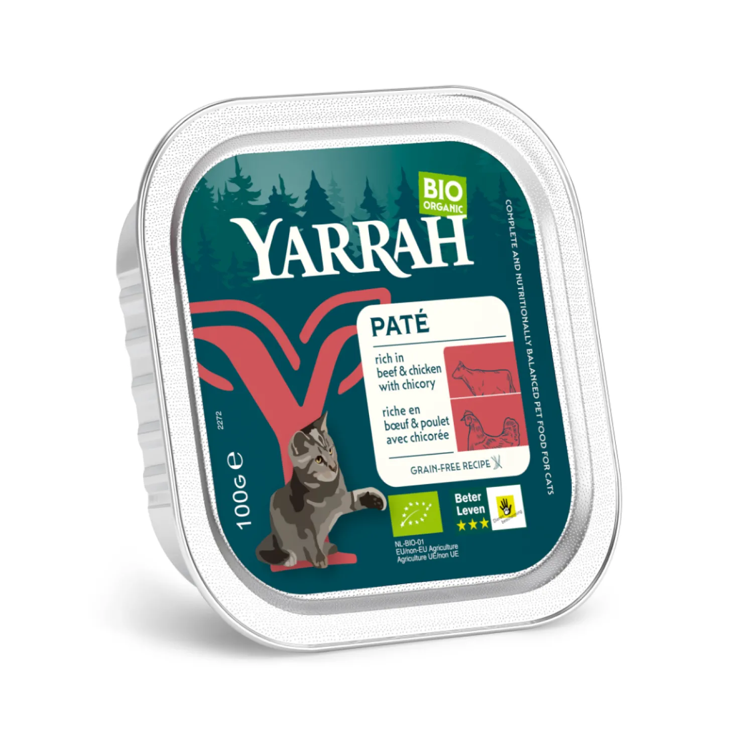 Yarrah bio sans céréales - pâtée chat
