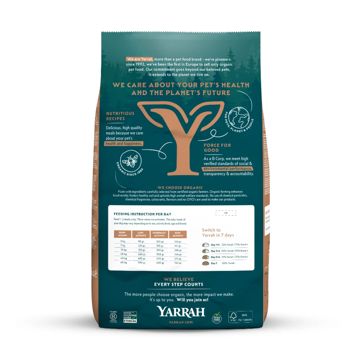 Yarrah croquettes bio sans céréales pour chien adulte